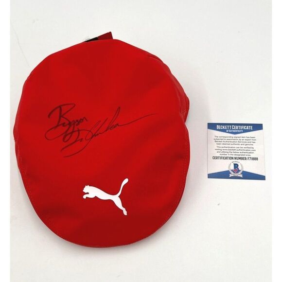 Bryson Dechambeau Signed Cap Tour Driver Red Puma Beckett COA Hat - Picture 1 of 8